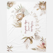 Bohemische Blume Hochzeitscouch Fleecedecke (Vorderseite)