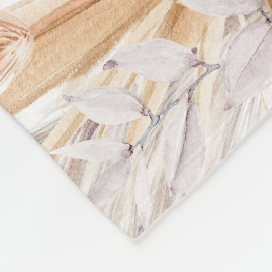 Bohemische Blume Hochzeitscouch Fleecedecke (Ecke)