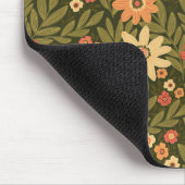 Bohemische Blume in Erdtönen Mousepad (Ecke)