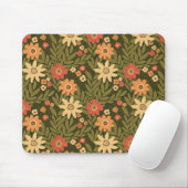 Bohemische Blume in Erdtönen Mousepad (Mit Mouse)