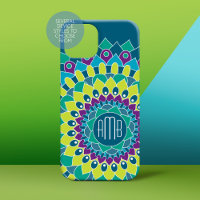 Bohemische Blume mit Monogrammen