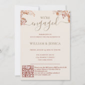 Bohemische Blume mit QR-Code Einladung (Vorderseite)