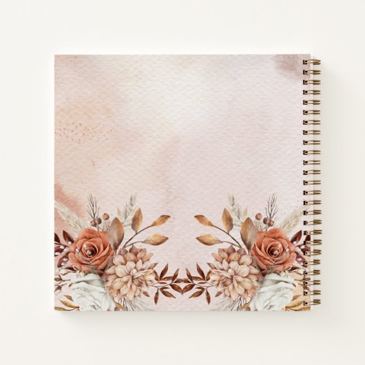 Bohemische Blume Notizblock (Rückseite)