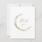 Bohemische Blume & Pampas Grass Dankeschön Karte (Vorderseite)