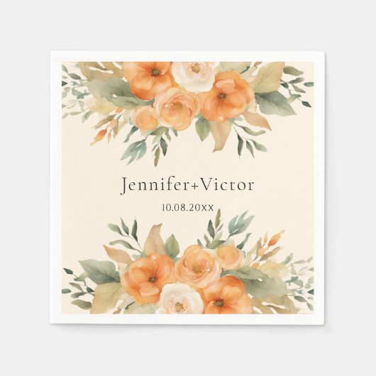 Bohemische Blume Serviette (Vorderseite)