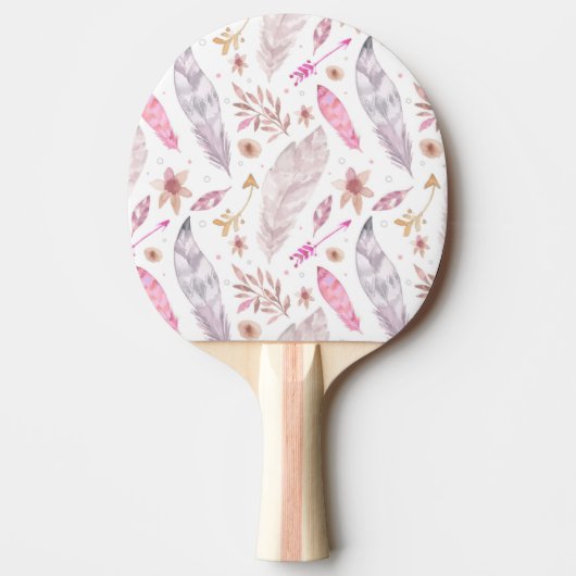 Bohemische Blume und Pfeile Pong Paddle Paddle Tischtennis Schläger (Vorderseite)