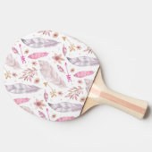 Bohemische Blume und Pfeile Pong Paddle Paddle Tischtennis Schläger (Seitenansicht)