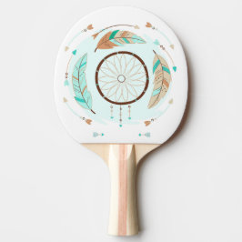 Bohemische Blume und Pfeile Pong Paddle Paddle Tischtennis Schläger