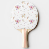 Bohemische Blume und Pfeile Tischtennis Schläger (Rückseite)