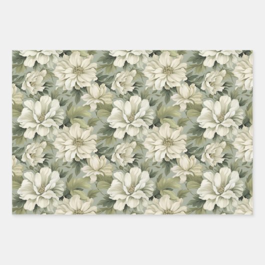 Bohemische Blume von Salbei Geschenkpapier Set (Vorderseite 2)