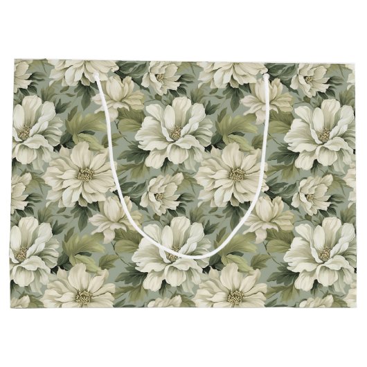 Bohemische Blume von Salbei Große Geschenktüte (Rückseite)