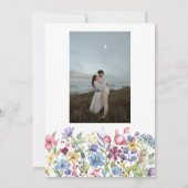 Bohemische Blume Wasserfarben Brautparty Einladung (Rückseite)