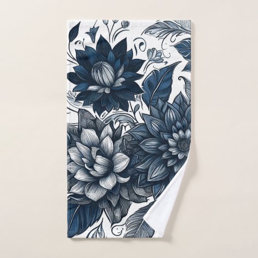 Bohemische Blumen- und Blütendrucke Badhandtuch Set (Handtuch)