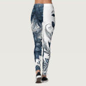Bohemische Blumen- und Blütendrucke Leggings (Rückseite)