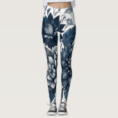 Bohemische Blumen- und Blütendrucke Leggings (Vorderseite)
