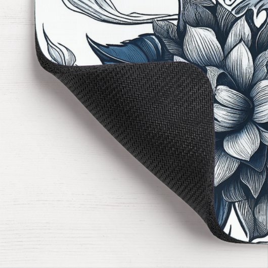 Bohemische Blumen- und Blütendrucke Mousepad (Ecke)