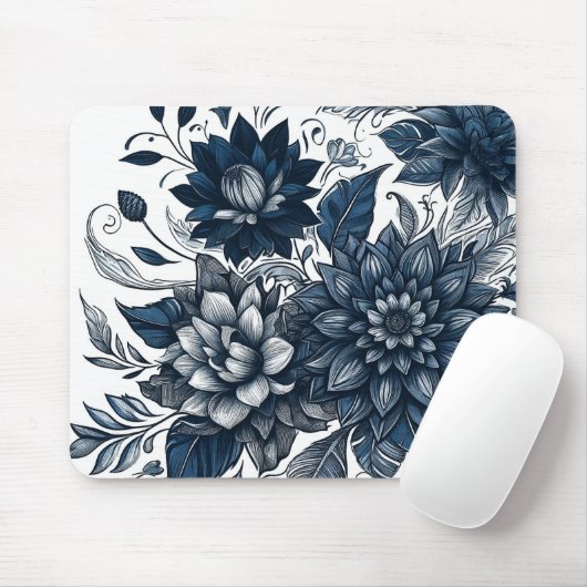 Bohemische Blumen- und Blütendrucke Mousepad (Mit Mouse)