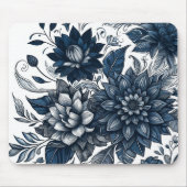 Bohemische Blumen- und Blütendrucke Mousepad (Vorne)