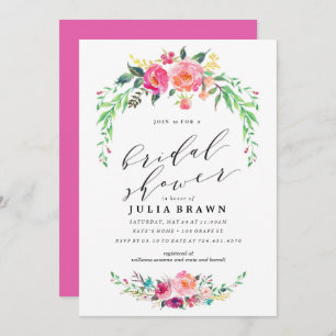 BOHEMISCHE BLUMENBrautpartyeinladung Einladung
