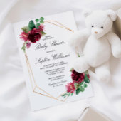 Bohemische Blumenbrundy Babydusche Einladung