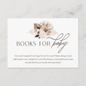 Bohemische Blumenbücher für Babydusche Begleitkarte (Vorderseite)