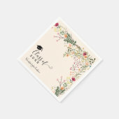 Bohemische Blumendekoration Wildblumen Abschluss Serviette (Ecke)