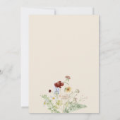 Bohemische Blumenhochzeit Einladung (Rückseite)