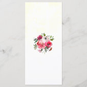 Bohemische Blumenhochzeit Menükarte (Rückseite)