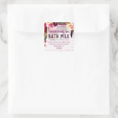 Bohemische Blumenkacheln Quadratischer Aufkleber (Tasche)