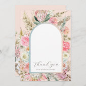 Bohemische Blumenkinderdusche Dankeschön Karte (Vorne/Hinten)