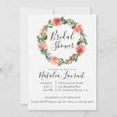 Bohemische Blumenkreide Bridal Dusche Einladung (Vorderseite)