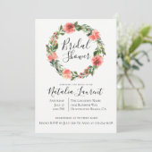 Bohemische Blumenkreide Bridal Dusche Einladung (Stehend Vorderseite)