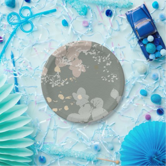 Bohemische Blumenpapier-Teller für Babydusche Pappteller (Party)