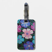 Bohemische BlumenPrint Gepäckanhänger (Rückseite vertikal)