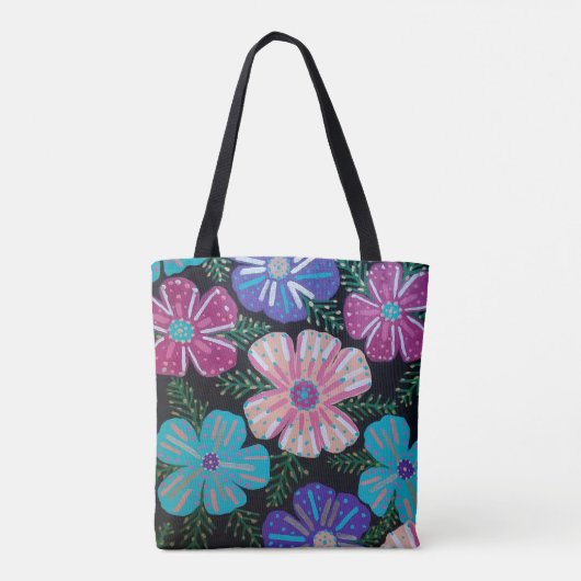 Bohemische BlumenPrint Tasche (Rückseite)
