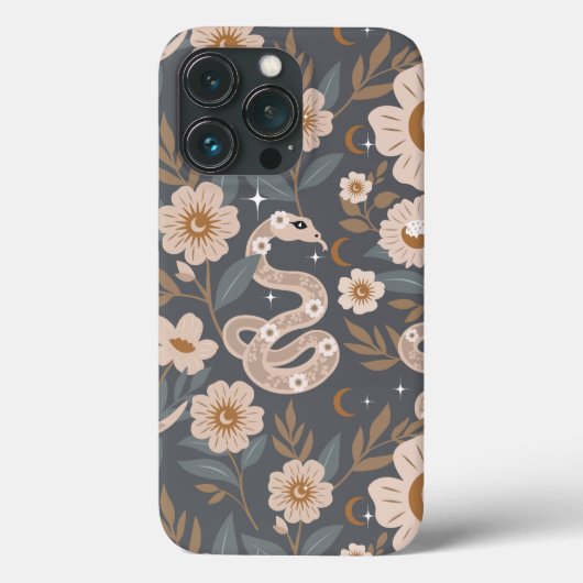 Bohemische Blumenschlange - Muster Sun & Moon Case-Mate iPhone Hülle (Rückseite)