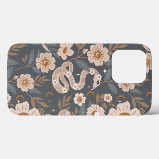 Bohemische Blumenschlange - Muster Sun & Moon Case-Mate iPhone Hülle (Rückseite (Horizontal))