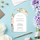 Bohemische Blush Rose Hochzeit Wasserfarben Acryleinladungen (Insitu (Hochzeit))