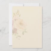 Bohemische Blush Rose Hochzeit Wasserfarben Einladung (Rückseite)