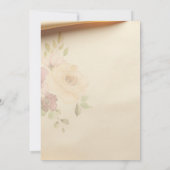 Bohemische Blush Rose Hochzeit Wasserfarben Einladung (Rückseite)