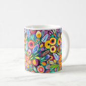 Bohemische Blüte Kaffeetasse (VorderseiteRechts)