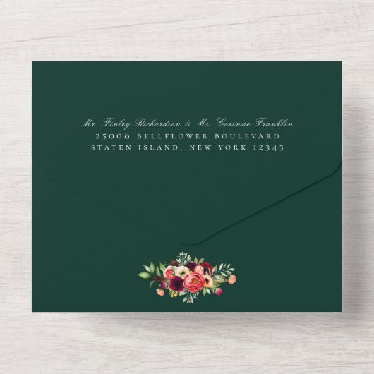 Bohemische Blüten, die alle in einer Einladung hoc (Rückseite)