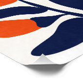 Bohemische Blüten Mitte des Jahrhunderts Moderne B Poster (Ecke)