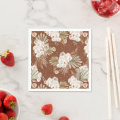 Bohemische Blüten und Federn Serviette (Beispiel)