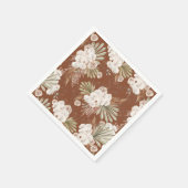 Bohemische Blüten und Federn Serviette (Ecke)