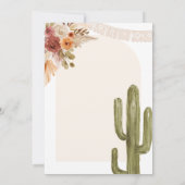 Bohemische Blütendarstellung bei Kakteen Einladung (Rückseite)