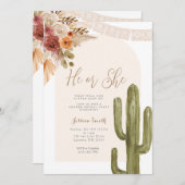 Bohemische Blütendarstellung bei Kakteen Einladung (Vorne/Hinten)