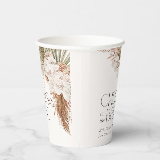 Bohemische Blütendusche Pappbecher (Rechts)