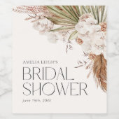 Bohemische Blütendusche Weinetikett (Einzelnes Label)