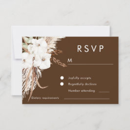 Bohemische Blütenhochzeit RSVP Karte